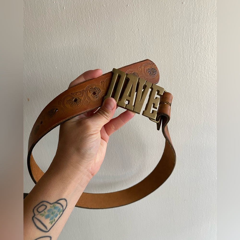 Vtg 1978 Dave Brass Belt RARE** Solid Brass